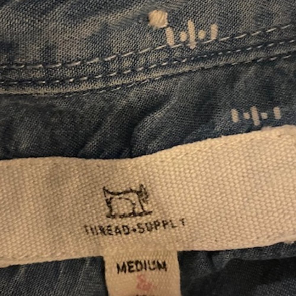 Thread & Supply Button Down Chambray Dress With R… - image 3